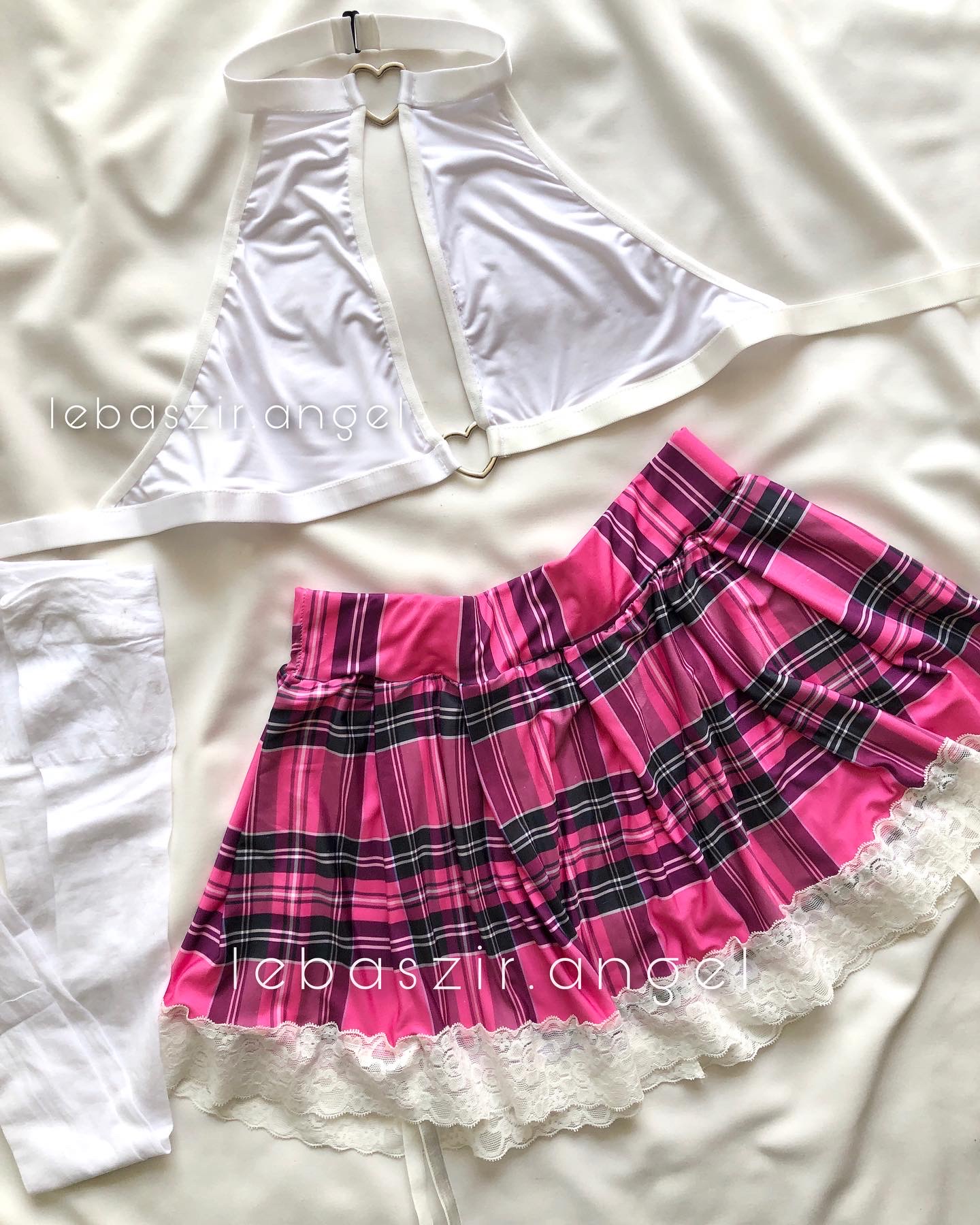 3FEBD3F6-D56E-4060-B6D7-2FC14834B5A6 ست کاستوم دانش آموزی با جوراب و بند جوراب - Image 1