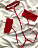 ست فانتزی هارنسی ۳ تیکه قرمز کد 1033 - Image 2