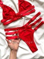 ست فانتزی هارنسی ۳تیکه قرمز کد 2508 - Image 2