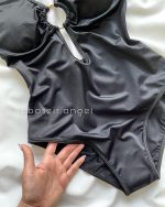 مایو کاپدار پشت بندی مشکی - Image 3