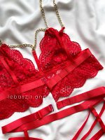 ست فانتزی هارنسی ۳تیکه زنجیری قرمز - Image 7