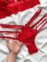 ست فانتزی هارنسی ۳تیکه زنجیری قرمز - Image 4