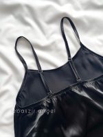 ست تاپ شلوارک ساتن گربه - Image 4