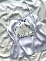 ست تاپ و شلوارک ساتن فیل🐘 - Image 3