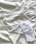 شورت فانتزی بندی سفید کد 256 - Image 2