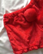 ست نیمتنه و شلوارک تدی قرمز - Image 3