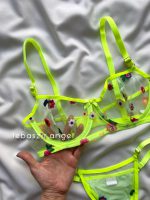 ست تور شیشه ای گل فسفری - Image 2