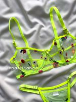 ست تور شیشه ای گل فسفری - Image 4