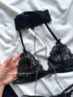 ست فانتزی همراه با گردنی و مچبندها مشکی کد 1012 - Image 3