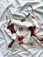 ست تاپ و شلوارک ساتن خرسی - Image 3
