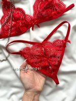 ست فانتزی همراه با گردنی و مچبندها قرمز کد 1012 - Image 3