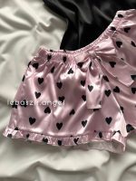 ست تاپ و شلوارک ساتن قلبی - Image 4