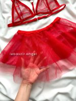 ست هارنسی خالدار با دامن - Image 4