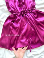 پیراهن ساتن صدفی کد 8098 - Image 3