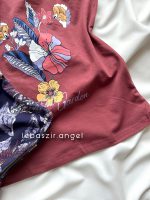 ست تاپ و شلوارک نخی گل کد 3534 - Image 4