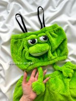 ست نیمتنه و شلوارک تدی سبز - Image 2