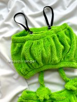 ست نیمتنه و شلوارک تدی سبز - Image 6