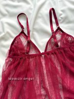 پیراهن خالدار پاپیونی زرشکی کد 2013  😍 - Image 7