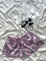 ست تاپ و شلوارک ساتن پاندا sleep
