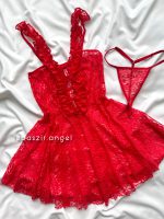 لباس خواب عروسکی قرمز 😍 کد 1025