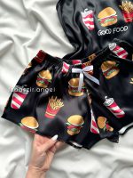 ست تاپ و شلوارک ساتن همبرگر😍🍔 - Image 2