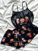 ست تاپ و شلوارک ساتن همبرگر😍🍔