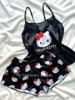 ست تاپ و شلوارک ساتن کیتی😍