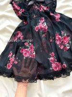 پیراهن حریر گلدار کد 1850 - Image 2