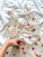 پیراهن تور شیشه ای گلدار😍 - Image 4