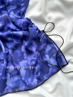 پیراهن حریر گلدار بنفش کد 3193 - Image 5