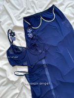 ست برالت تور شیشه ای با دامن بلند کد 8024 - Image 4