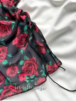پیراهن حریر گلدار دودی کد 3193 - Image 7