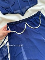 ست برالت تور شیشه ای با دامن بلند کد 8024 - Image 7