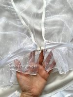 ست نیمتنه و شورت توری خالدار کد 1015 سفید - Image 5