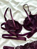 ست فانتزی فنردار نگینی بادمجونی کد 478 - Image 5