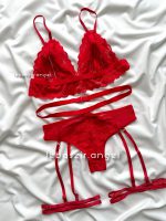 ست فانتزی گارتردار قرمز کد 1078