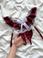 شورت ساتن دامنی فاق باز🔥 زرشکی کد 303 - Image 2