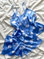 ست تاپ و شلوارک ساتن ابر☁️