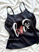 ست تاپ و شلوارک ساتن Love پلنگی - Image 3