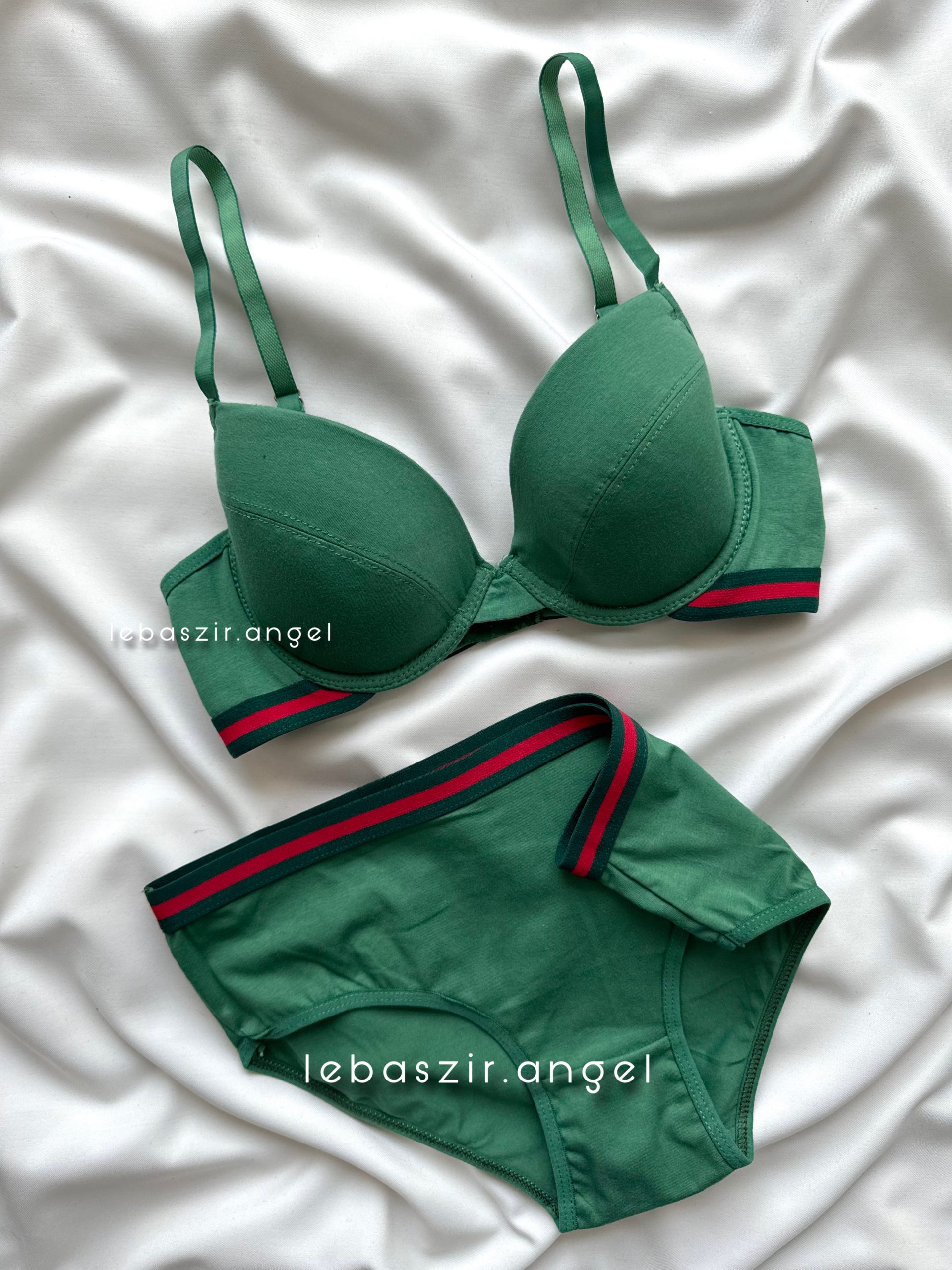 1E8FE3D5-1815-4885-8E26-D887DB414B56 ست ابر نازک نخی سبز کد 9030 - Image 1