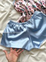 ست تاپ و شلوارک ساتن لبوبو صورتی - Image 3