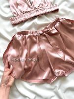 ست نیمتنه و شلوارک ساتن کالباسی😍🤌 - Image 2