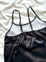 ست تاپ و شلوارک ساتن تنبل🦥 - Image 4