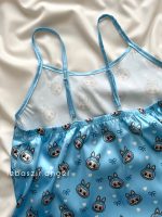 ست تاپ و شلوارک ساتن لبوبو آبی🩵 - Image 4