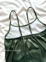 ست تاپ و شلوارک ساتن سبز کوآلا - Image 4