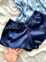 ست تاپ و شلوارک ساتن استیچ - Image 2