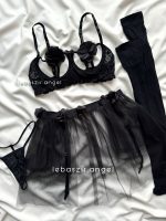 ست فانتزی جورابدار مشکی کد 1202