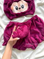 ست نیمتنه و شلوارک تدی ارغوانی - Image 2