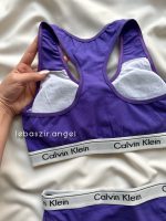 ست نیمتنه و شورت نخی بنفش کلوین - Image 5