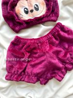 ست نیمتنه و شلوارک تدی ارغوانی - Image 5